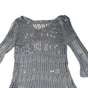 Simply Noelle Blue Crochet Swim‎ Cover-up Dress Size L/XL 12-14 Festival Summer